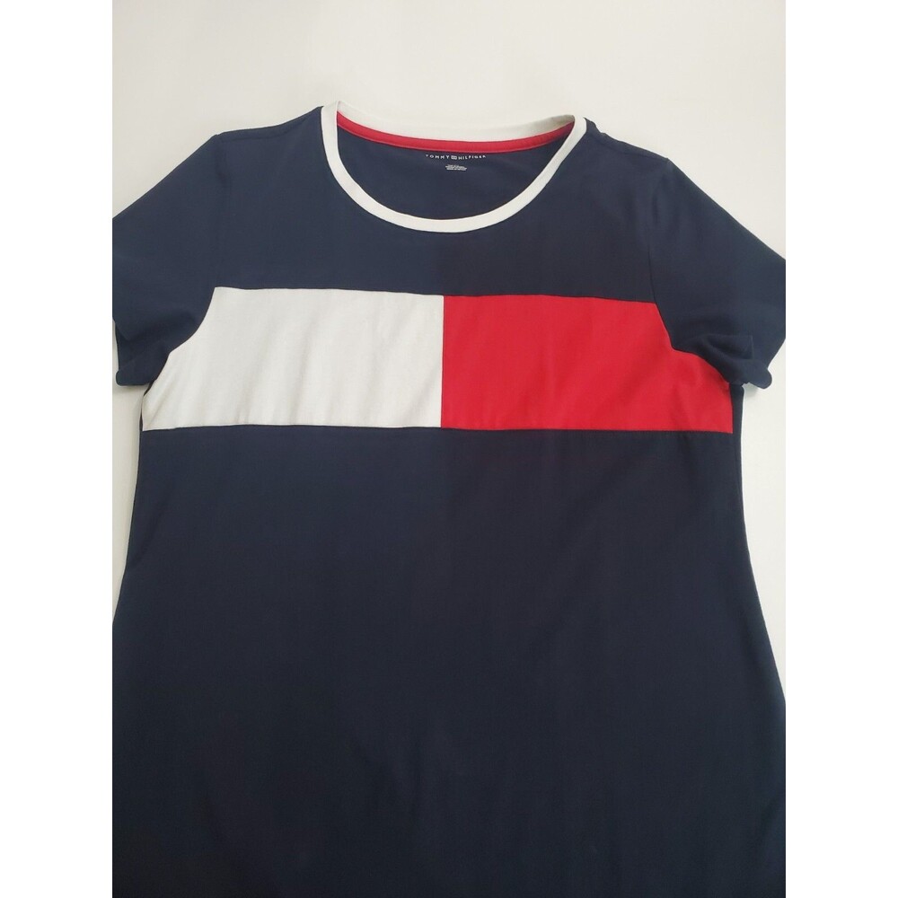 Tommy Hilfiger Women's Short Sleeve Casual Dress, Large